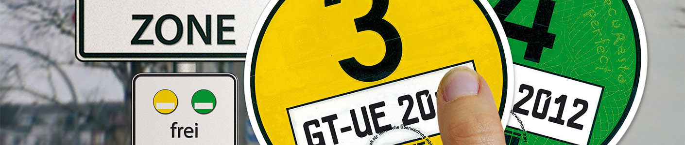 Umweltplaketten Gelb & Grün – Feinstaubplakette für Umweltzonen in Deutschland